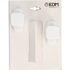 Edm Premium White Aluminium Doorknob 80 x 39 mm 1pcs