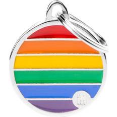 Rainbow Circle ID Tag