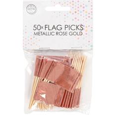 Konfetit Globos Cocktailliput Ruusukulta Metallic 50-pakkaus