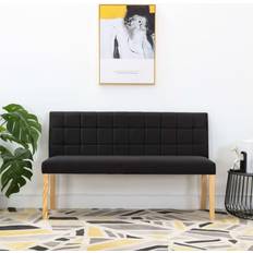 VidaXL Sittbänkar vidaXL Bank 140 cm Schwarz Samt Sofabank