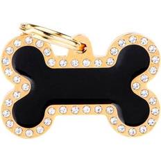 MyFamily Fugle & Insekter Kæledyr MyFamily Glam Gold "Big Strass" ID tag
