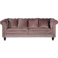 Venture Design Velvet Pink Sofa 217cm 3-Sitzer