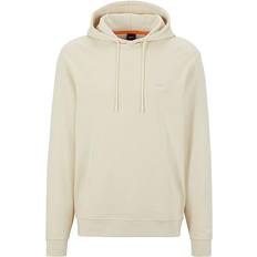 HUGO BOSS Wetalk Hooded Sweatshirt with Logo Patch - White