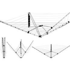 ASAB Retractable Wall Mounted Washing Line 26m
