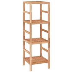 Footrest Shelves vidaXL Solid Wood Walnut 35.5 x 35.5 x 112.5 cm Book Shelf
