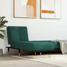 vidaXL Chaiselong velour mørkegrøn Sofa