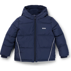 HUGO BOSS Vestes HUGO BOSS Kid's Hooded with Logo Details Padding Jacket - Dark Blue