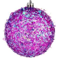 Paars Kerstboomversieringen Krist+ Kerstballen 6x Stuks Paars Glitter