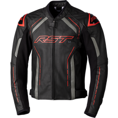 Rst S1 Leather Motorcycle Jacket - Black/Grey/Red Man
