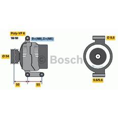 Essence Générateurs Bosch 0 986 048 781 Alternateur 14V 75A 3/5 Portes