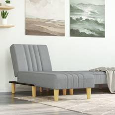 Grigio Divani vidaXL Chaise Longue In Tessuto Grigio Chiaro Divano