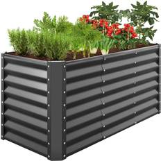 Raised garden planter Best Choice Products 4x2x2ft Outdoor Metal Raised Garden Planter Box Flowers Herbs