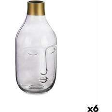 Face Grey Glass Set of 6