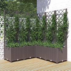 Plantekasse med espalier vidaXL Plantekasse espalier PP brun Plantekasse
