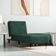 vidaXL Chaiselong velour mørkegrøn Sofa