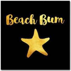 Wall Decor Trademark Fine Art Beach Bum Black Canvas Wall Decor