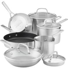 KitchenAid 3-Ply Base Pots Cookware Set with lid 10 Parts