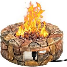 Costway Garden & Outdoor Environment Costway 28 Propane Gas Fire Pit Outdoor 40 000 Rocks