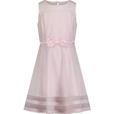 Children's Clothing Calvin Klein Big Girls Illusion Mesh Bow Front Dress Light Pink Light Pink