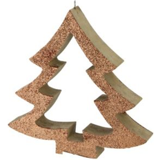 Northlight 7" Copper Glittered Cutout Christmas Tree Ornament