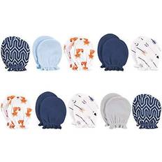 1-3M Mittens Children's Clothing Hudson Baby Unisex Baby Cotton Scratch Mittens, Foxes, 0-6 Months