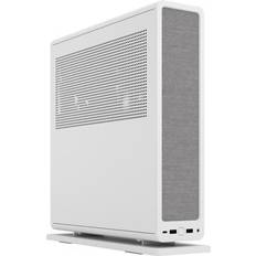 Fractal Design Ridge White Mini-ITX Slim Small Form Factor Console PC Case with PCIe 4.0 Riser