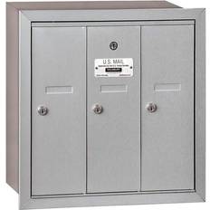 Silver Letterboxes & Posts 3503ARU Recessed Mounted Vertical Mailbox with