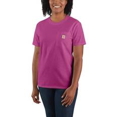 Carhartt Nainen T-paidat Carhartt Women's Short Sleeve Pocket T-shirt - Magenta Agate Heather