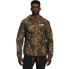 Brown - Men Rain Jackets & Rain Coats The North Face Men's Antora Utility Brown Tropical Paintbrush Print