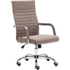 Beige Chaises de bureau CLP Amadora Taupe Tissu Chaise de bureau