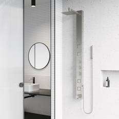 Silver Shower Rail Kits & Handsets Vigo VG08019ST Bowery Silver