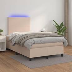 vidaXL Boxspringbett mit Matratze & LED 120x200 cm Rahmenbett