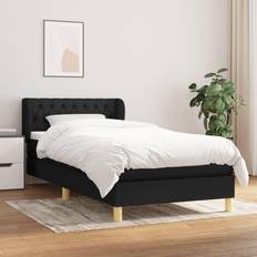 vidaXL Med Madras 90x190 cm Stof Sort Kontinentalseng