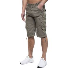 Enzo Mens Cargo Combat Shorts - Khaki