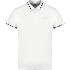 White Polo Shirts Cavalli Class Twinned Tipped Collar White Polo Shirt