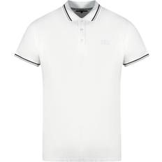 Twinned Tipped Collar White Polo Shirt