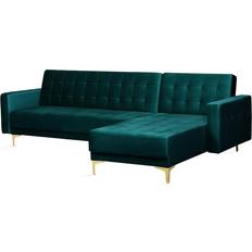 Beliani Left Hand Velvet Corner Sofa