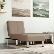 vidaXL chaiselong kunstlæder cappuccinofarvet Sofa 3 personers