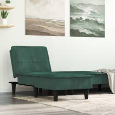 vidaXL chaiselong velour mørkegrøn Sofa