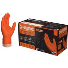 Disposable Gloves Ammex Nitrile Gloves Orange