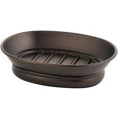 Bronze Soap Holders & Dispensers iDESIGN York Countertop Bar Soap Dish 3.87 x 5.5 x 1.4 in Bronze