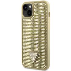 Iphone 14 guld Guess iPhone 14 Mobilskal Rhinestone Triangle Guld