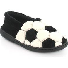 Black Slippers Boy's New /Childrens Black/White Full Novelty Design Slippers