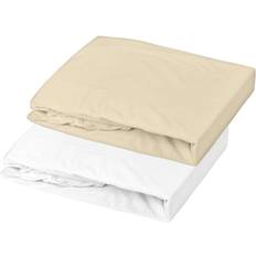 Beige Ensembles de lit Domiva Drap Housse + Alèse Uni 70 x 140 cm Beige