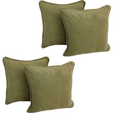 Blazing Needles Corded Microsuede Throw Pillow 18 Sage Green 4 Count Complete Decoration Pillows Green (45.72x45.72cm)