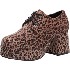 Zapatos Ellie Shoes shoes pimp leopard disco 70s 3" heel mens platform lace shoes 312-pimp