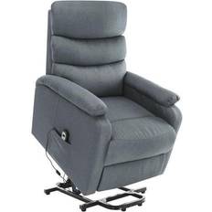 Massage & Relaxation Products vidaXL Stand-up Massage Recliner Light Gray Fabric TV Chair Armchair Furniture