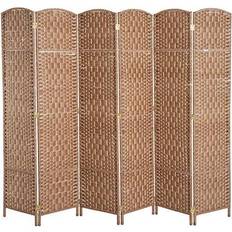 Room Dividers Homcom 6 Privacy Screen Blonde Room Divider