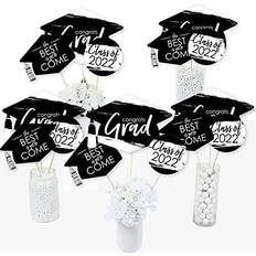 Confetti Big Dot of Happiness Black & white grad best is yet to come 2023 centerpiece table toppers 15 ct