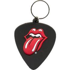 Lommebøker & Nøkkelholdere Rolling Stones The Plectrum Rubber Keyring Black/Black/Red